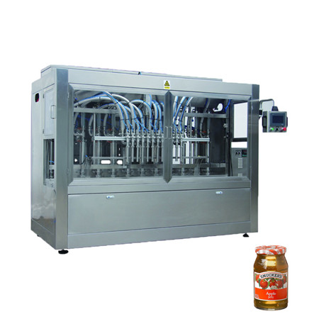 Kontroll automatik PLC 3 në 1 Makinë mbushëse për mbushjen e shisheve të qelqit për pije me lëng frutash