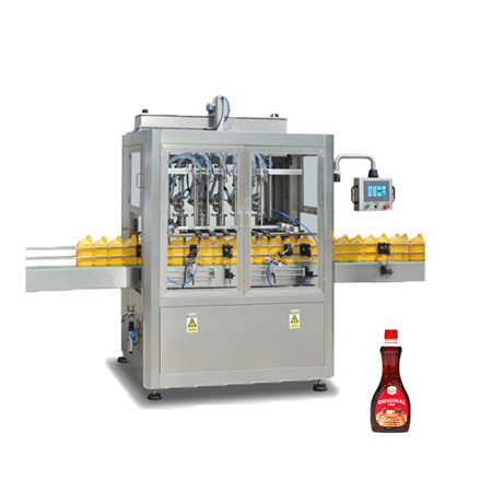 Makinë automatike për mbushjen e lëngjeve të vajit me shishe me vijë etiketuese të mbylljes së kapakëve 